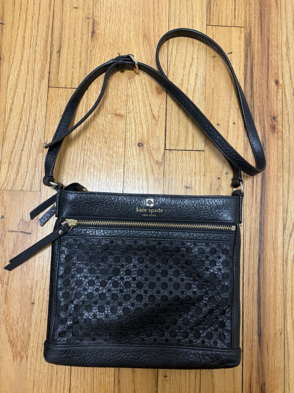 Kate Spade Dessi WKRU4073 – Black Leather – Crossbody Bag