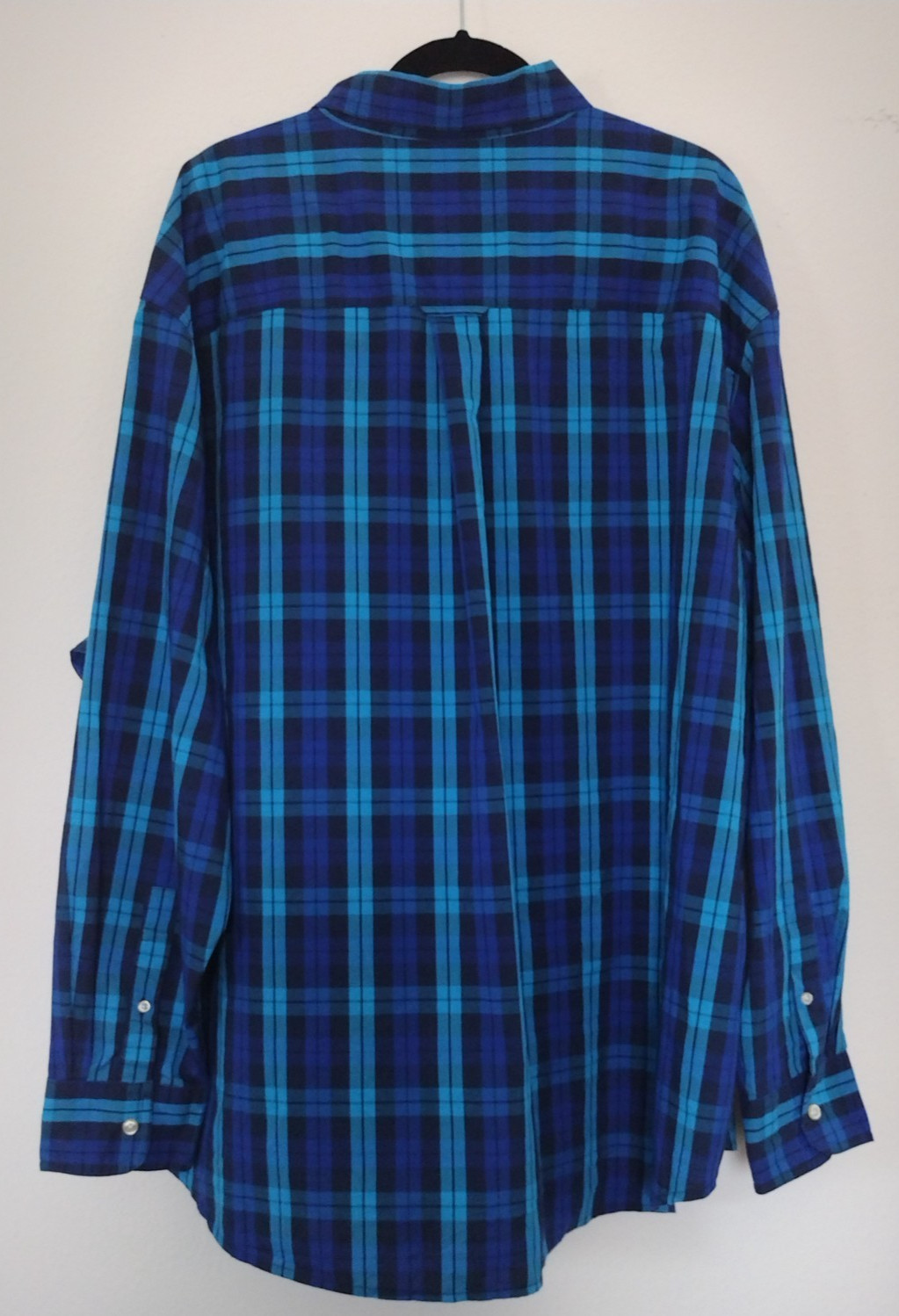 Men’s CHAPS STRETCH EASY CARE PLAID SHIRT Size 3XB LOGO ONE POCKET LONG SLEEVE