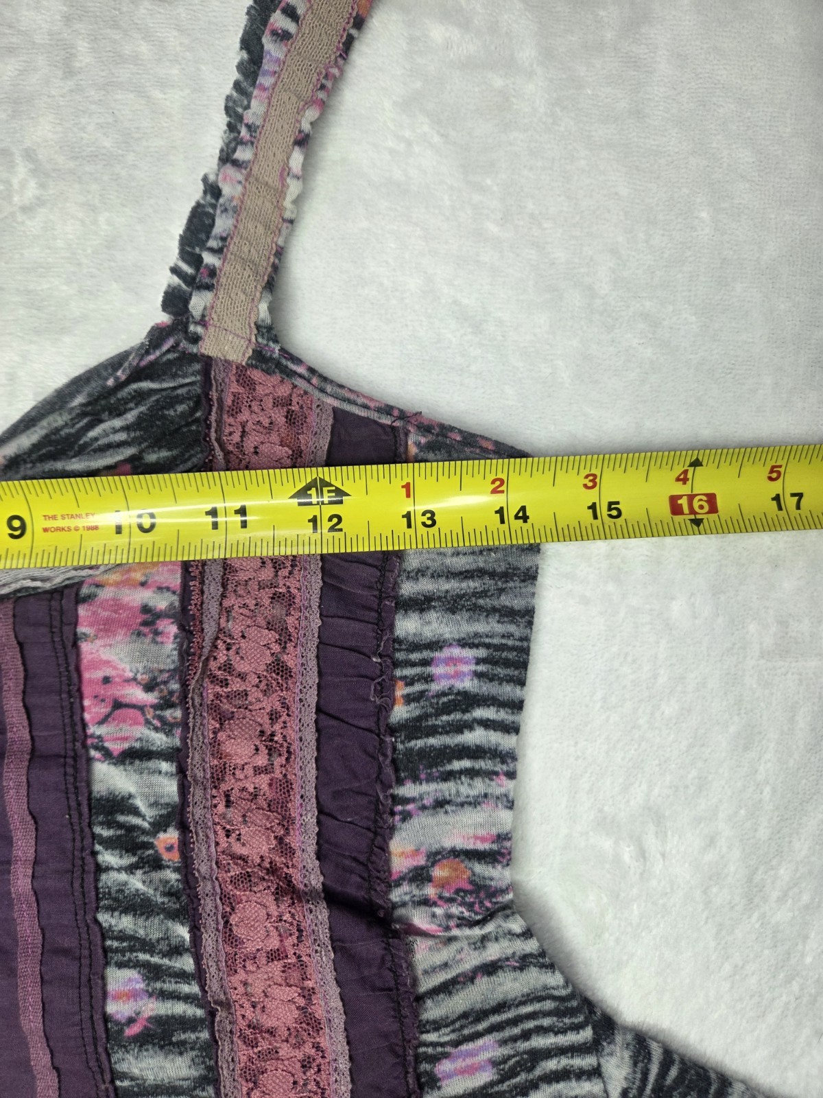 Vintage Free People Patchwork Lace Tank Top M Fairycore Whimsygoth Archival Y2K