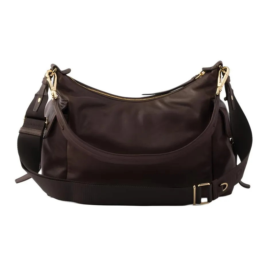 PRADA Explore Leather Handbag Large Women’s Brown 12.6*4.5*8.7 in