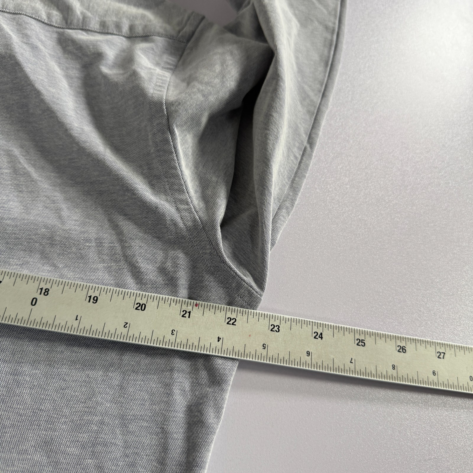 7 Diamonds Shirt Mens Large Gray Stretch Oxford Button Down 4 Way Stretch Cotton