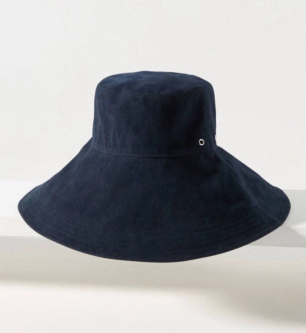 Anthropologie WYETH Oversized Waterproof Bucket Sun Hat Navy Blue NWOT $48