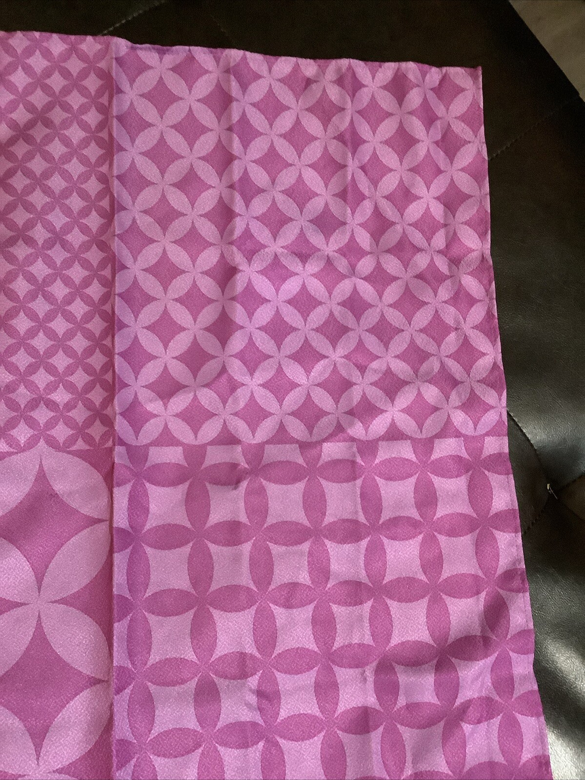Tatcha 21in. X 21in. Reversible Scarf Purple Pattern/Blue ~ Logo