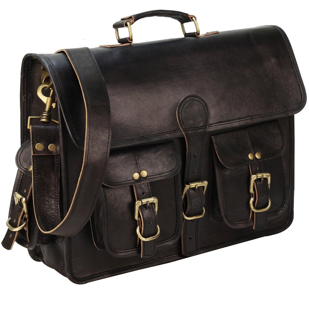 Leather Briefcase Laptop Messenger bag best computer satchel Handmade Bags
