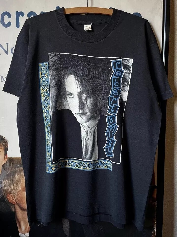 Vintage 80s 1985 Robert Smith The Cure Band Black Unisex Tshirt S-5XL