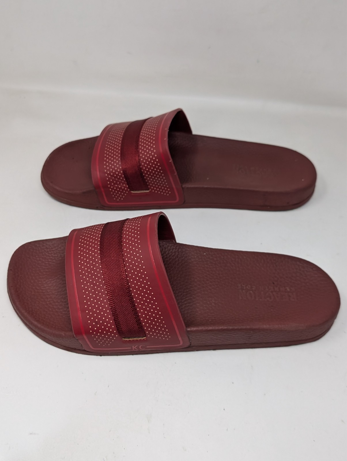 Kenneth Cole Reaction Screen Mixed Slides Sandals Men’s Size 11 Red