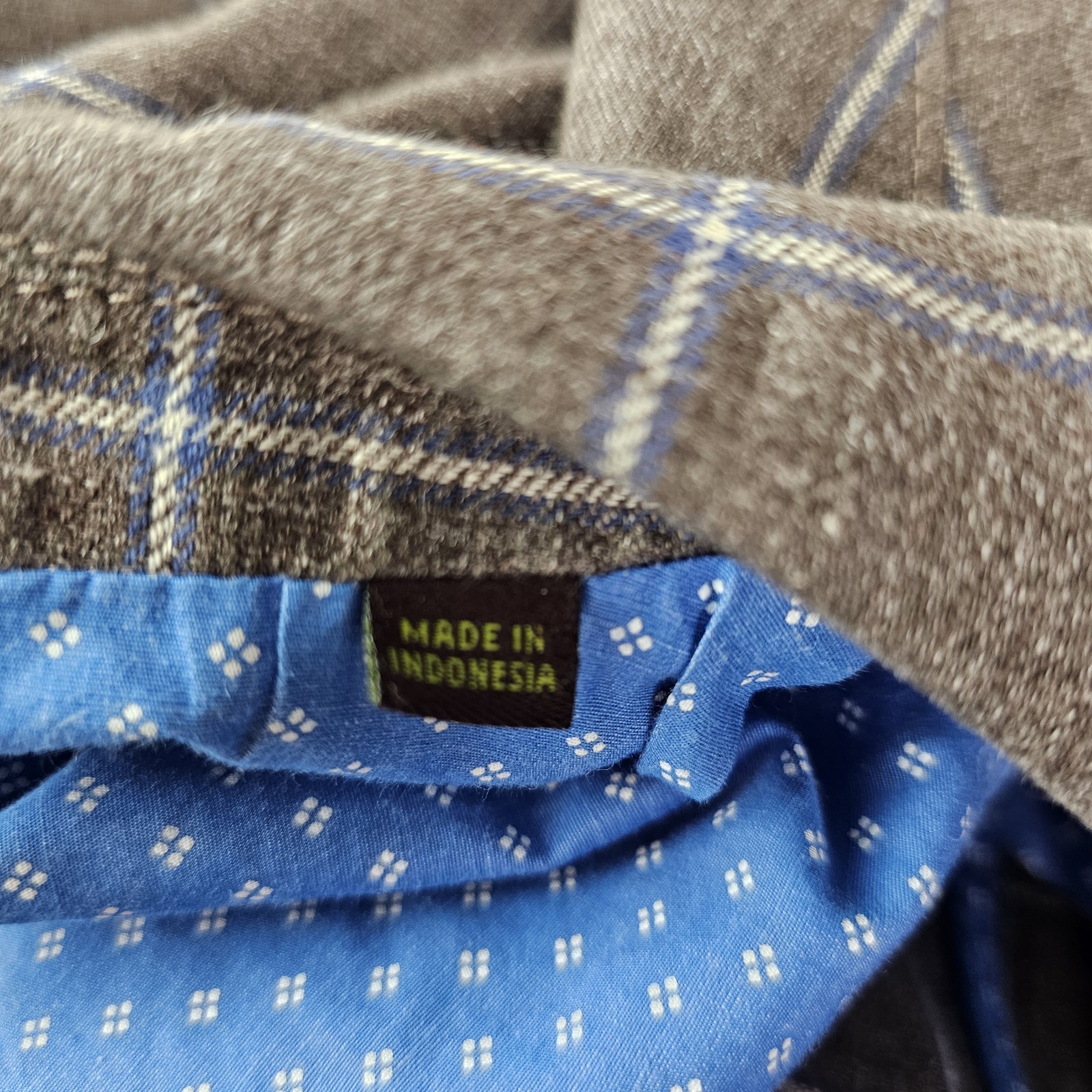 Kroon Blazer Jacket Linen Edge Mens 42L Windowpane Elbow Patches Unstructured