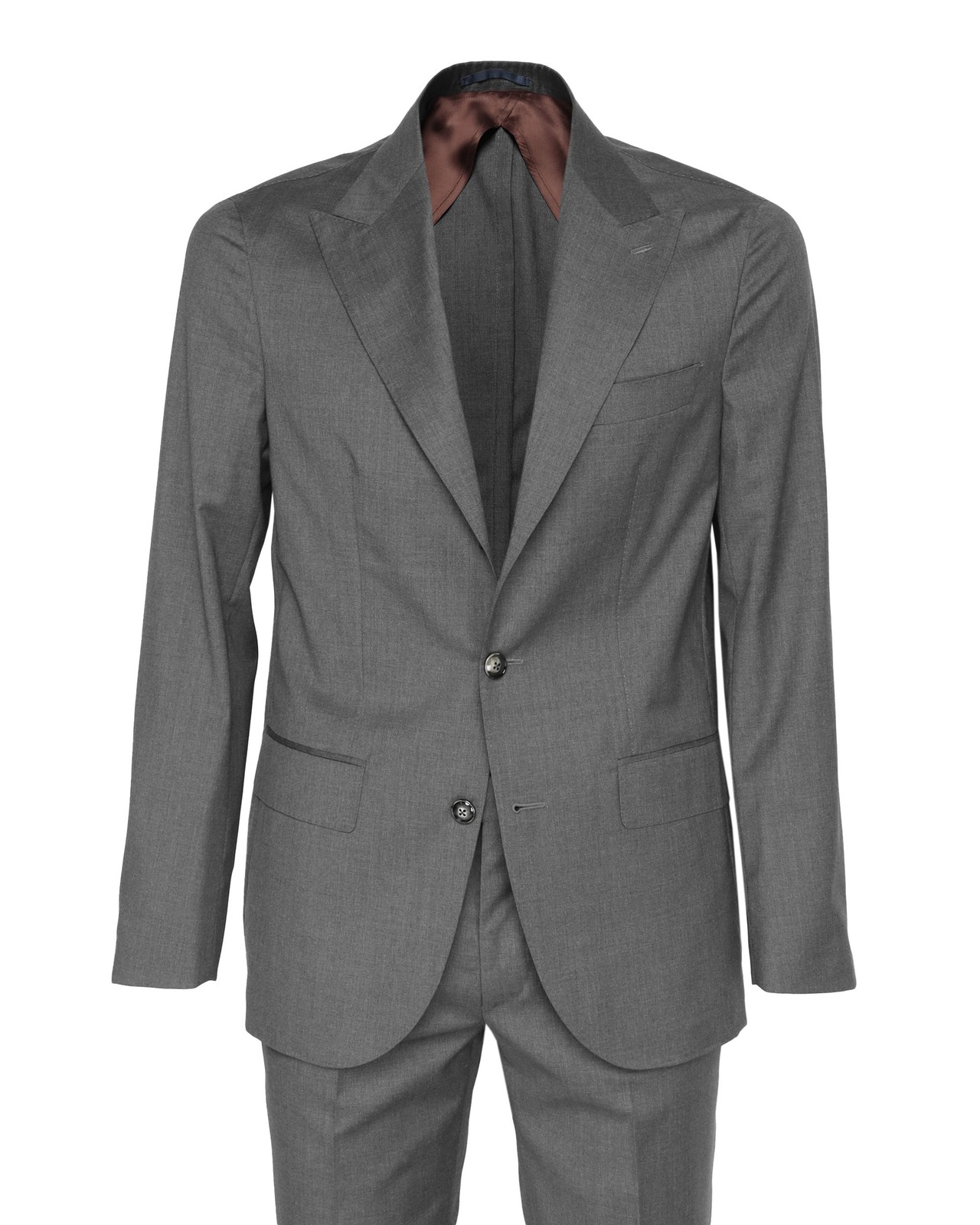 NWT EDUARDO DE SIMONE SUIT grey lightweight wool luxury handmade Italy 46