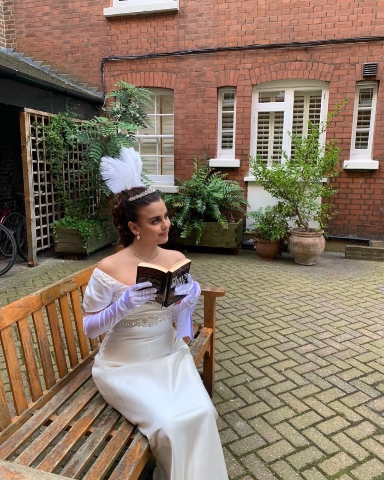 Ivory Regency Bridgerton Inspired Dress with Train US 8/UK 12