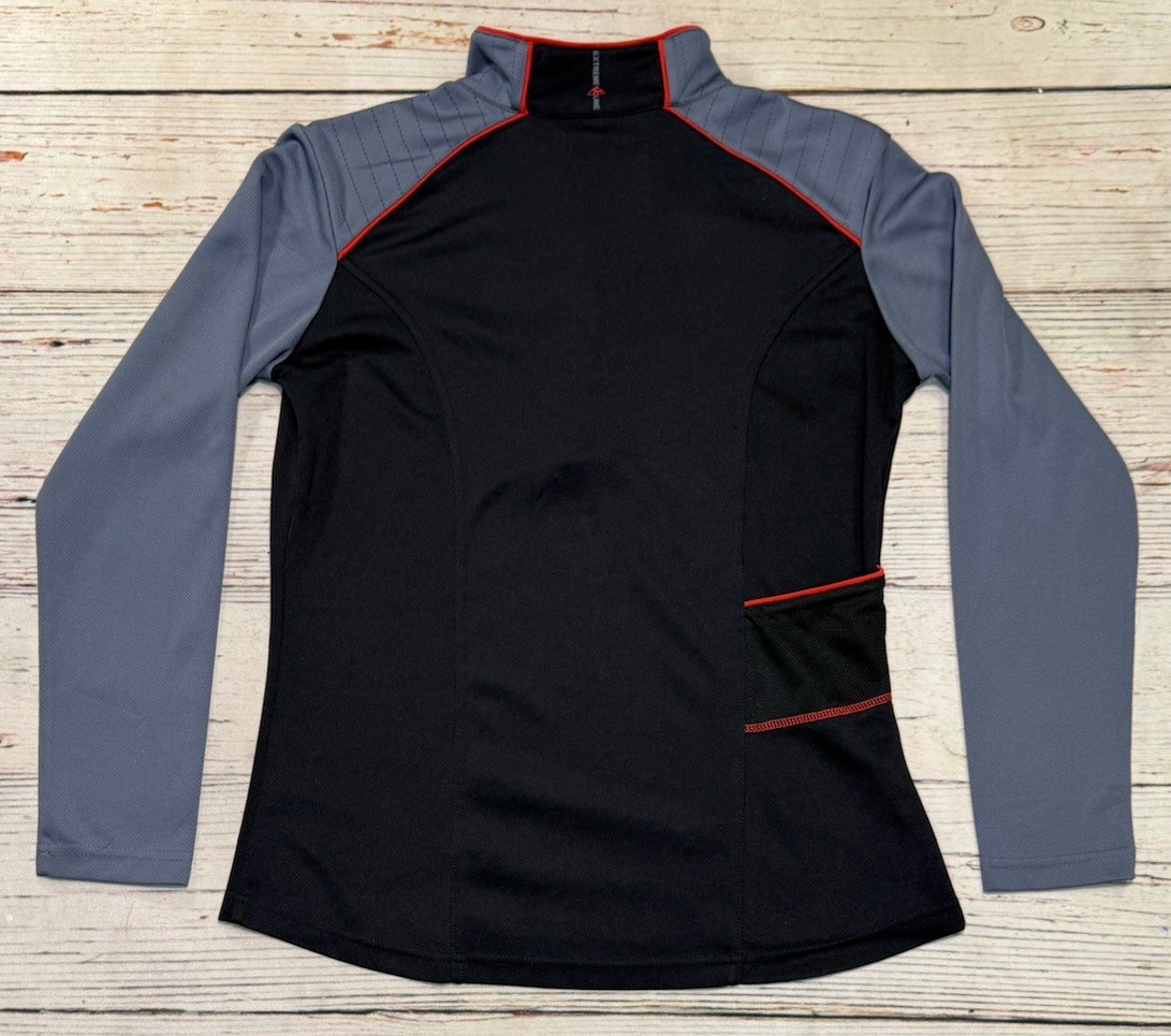Mountain Horse 1/4 Zip Performance Pullover Women’s Sz M Extreme Line Black/Gray