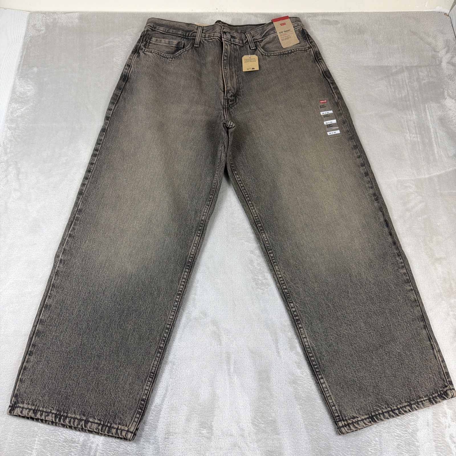 Levi’s 578 Baggy Denim Jeans Men’s Size 36×30 Gray Cotton Y2K