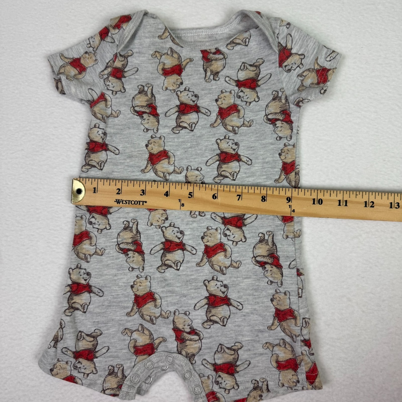 Winnie The Pooh Baby One Piece Bodysuit Jumper Size 3-6 Months Gray