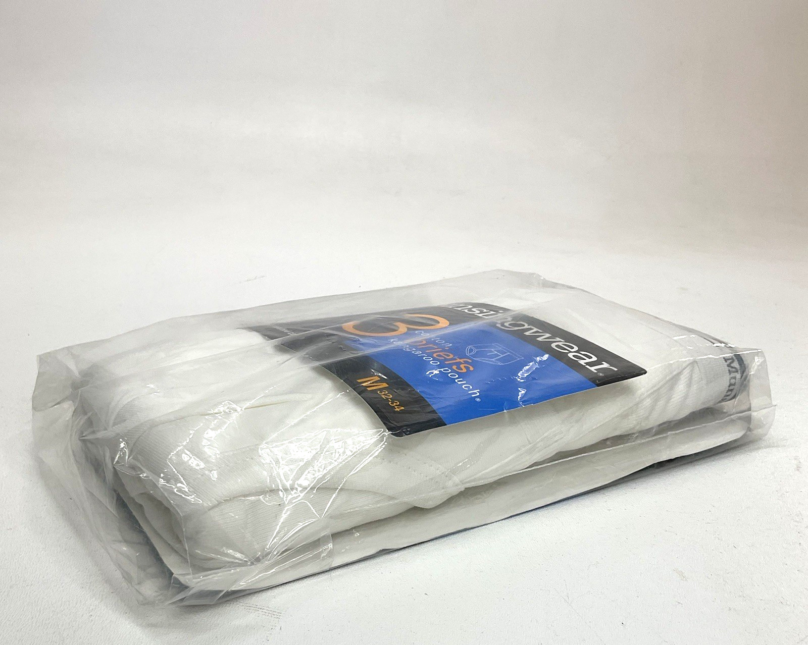 Munsingwear Men’s Cotton Briefs Pack Of 3 Size 32-34 M White Kangaroo Pouch NEW