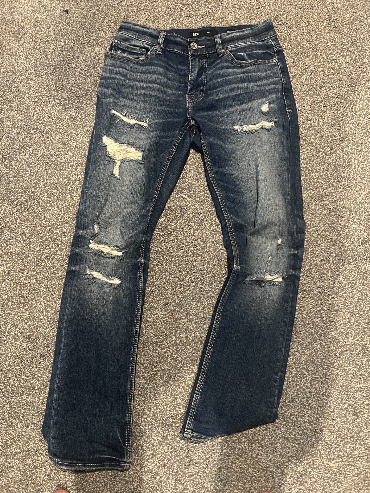 BKE Alec Straight Leg Distressed Men’s Jeans