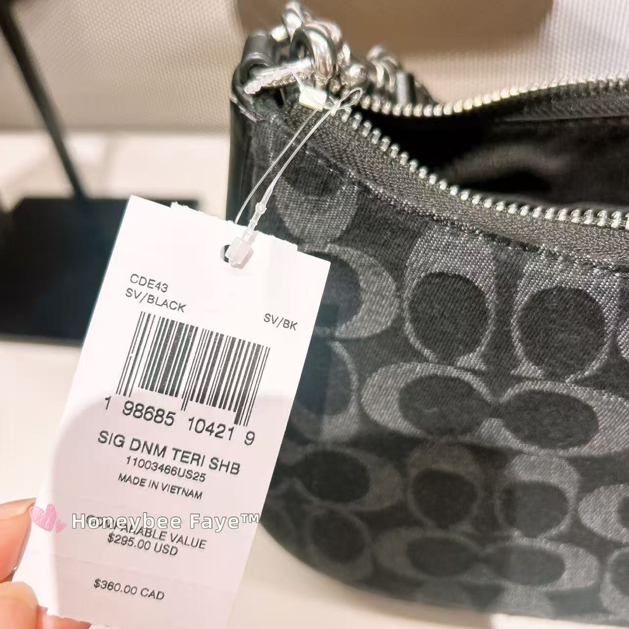 NWT Coach Teri Shoulder Bag In Signature Denim CDE43/CDQ56