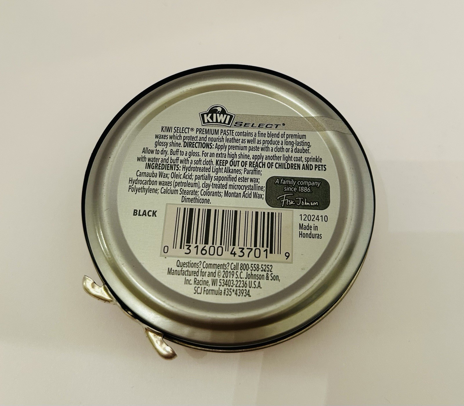 Set Of 3 ~ Kiwi Black Shoe Polish ~ Select Premium Paste ~ 1 1/8 oz Leather Care