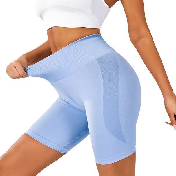 LOLLA Women’s High Waist Seamless Workout Shorts Butt Lifting Ruched Booty Smile