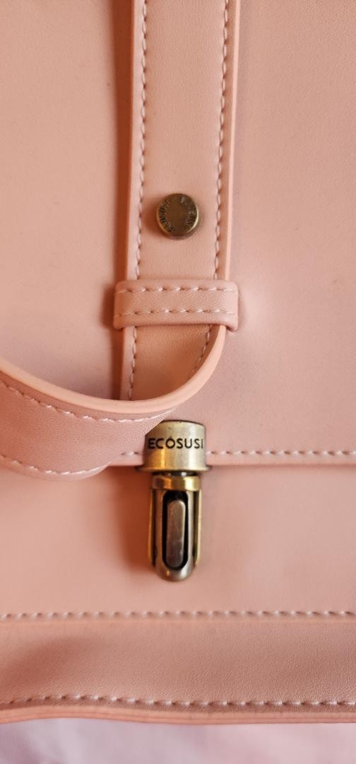 Ecosusi Summer Garden Romance Bow Briefcase Pink Convertible Messenger Bag NWOT