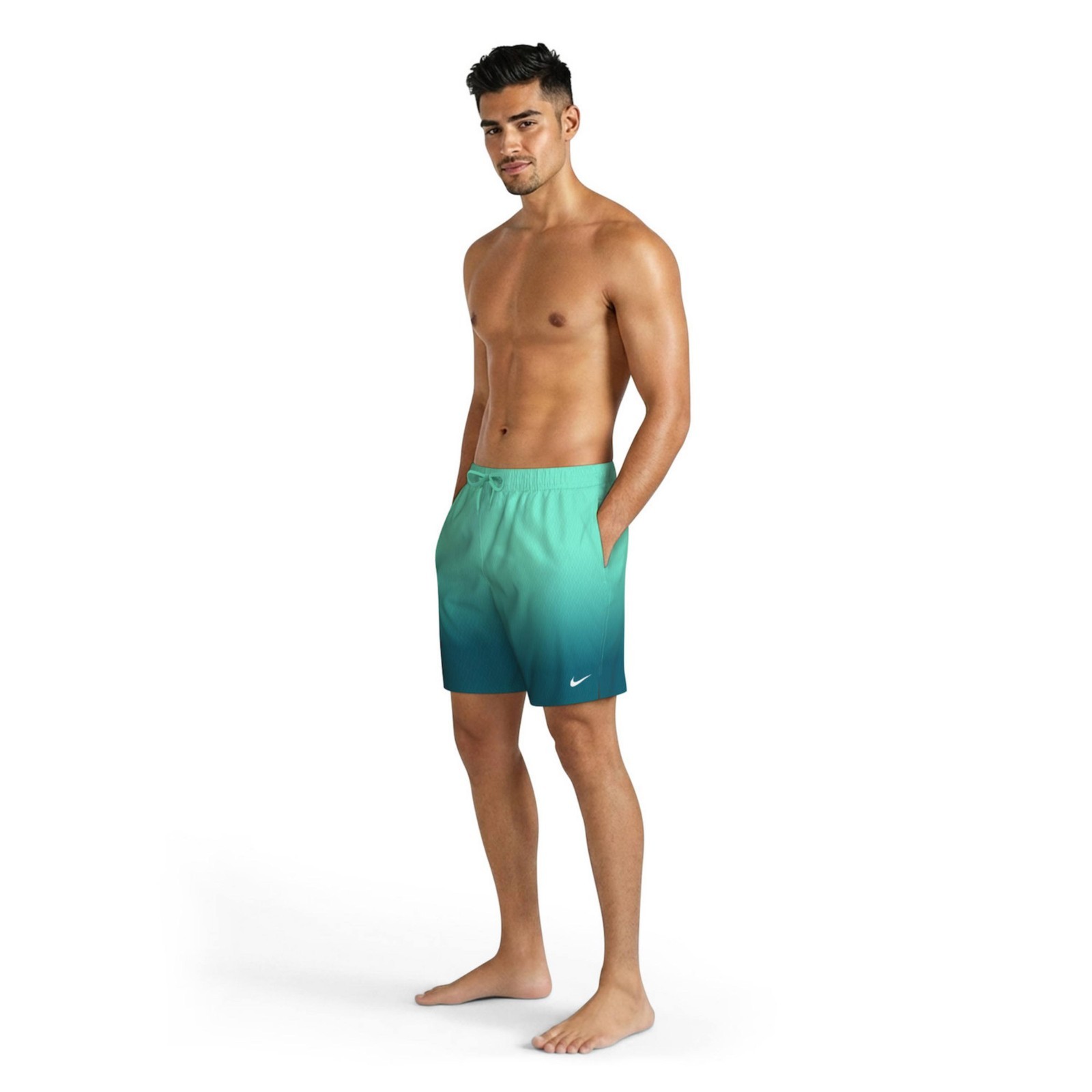 $60 Nike Men’s Ombre Brief Lined Swim Trunks-NESSG534448-Green Abyss-Medium-New