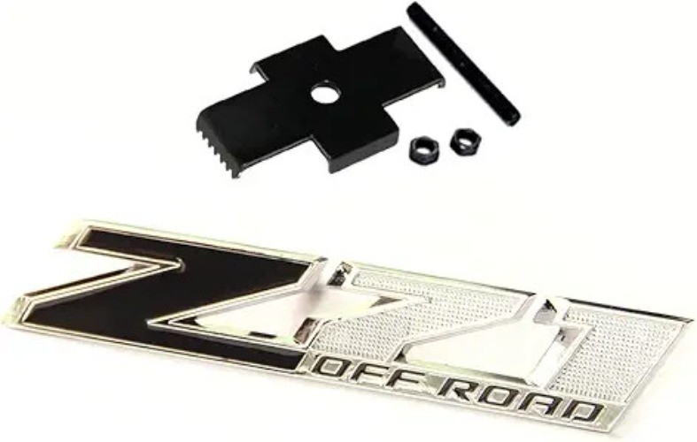 1x 5 Inches Grille Off Road Emblems Badge 3D for 1500 Color: Chrome with black