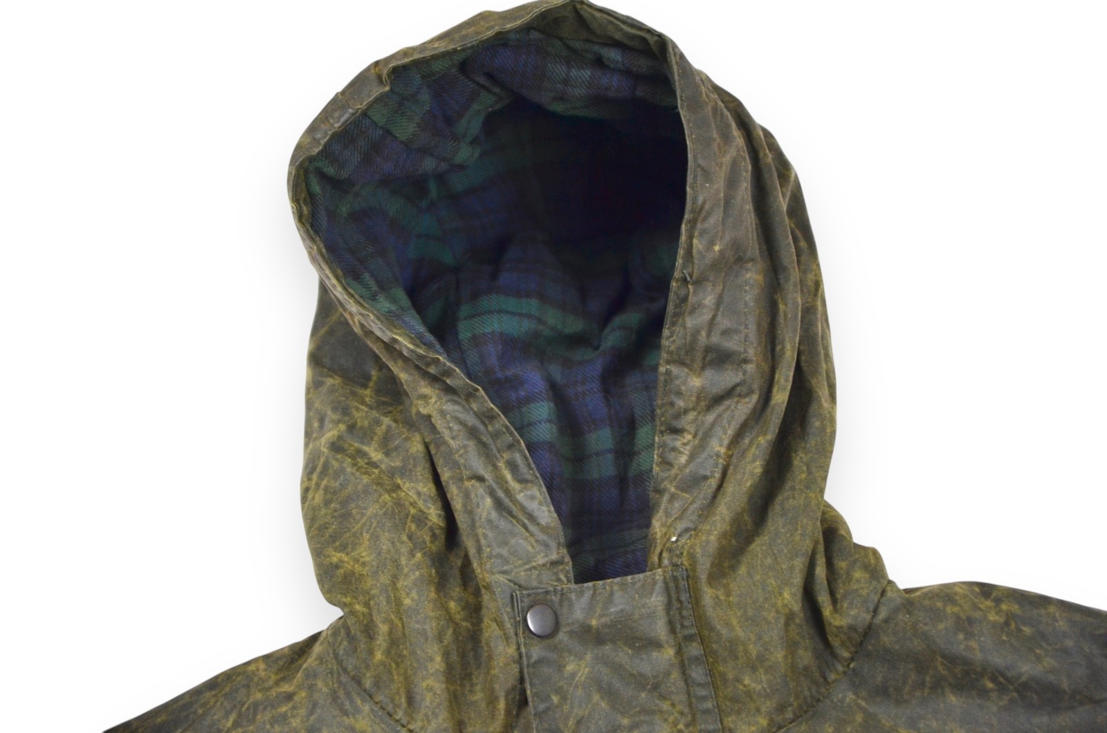 Barbour Lined Durham Jacket Men’s Wax Green A5 Hood England Size C42/107cm