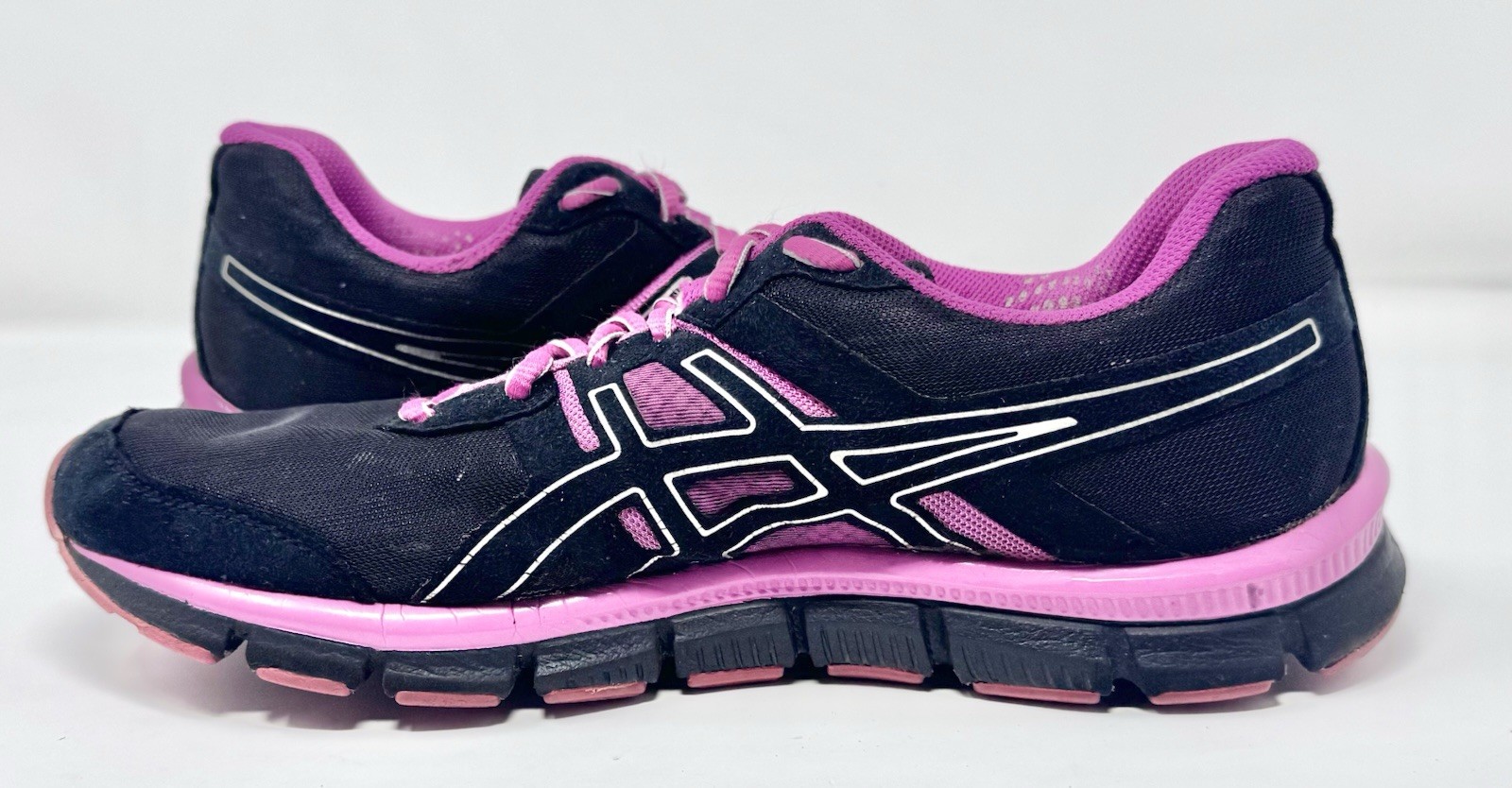 Women’s Asics Gel-Blur33 Black Lighting Magenta Running Shoes T1H8N sz 9