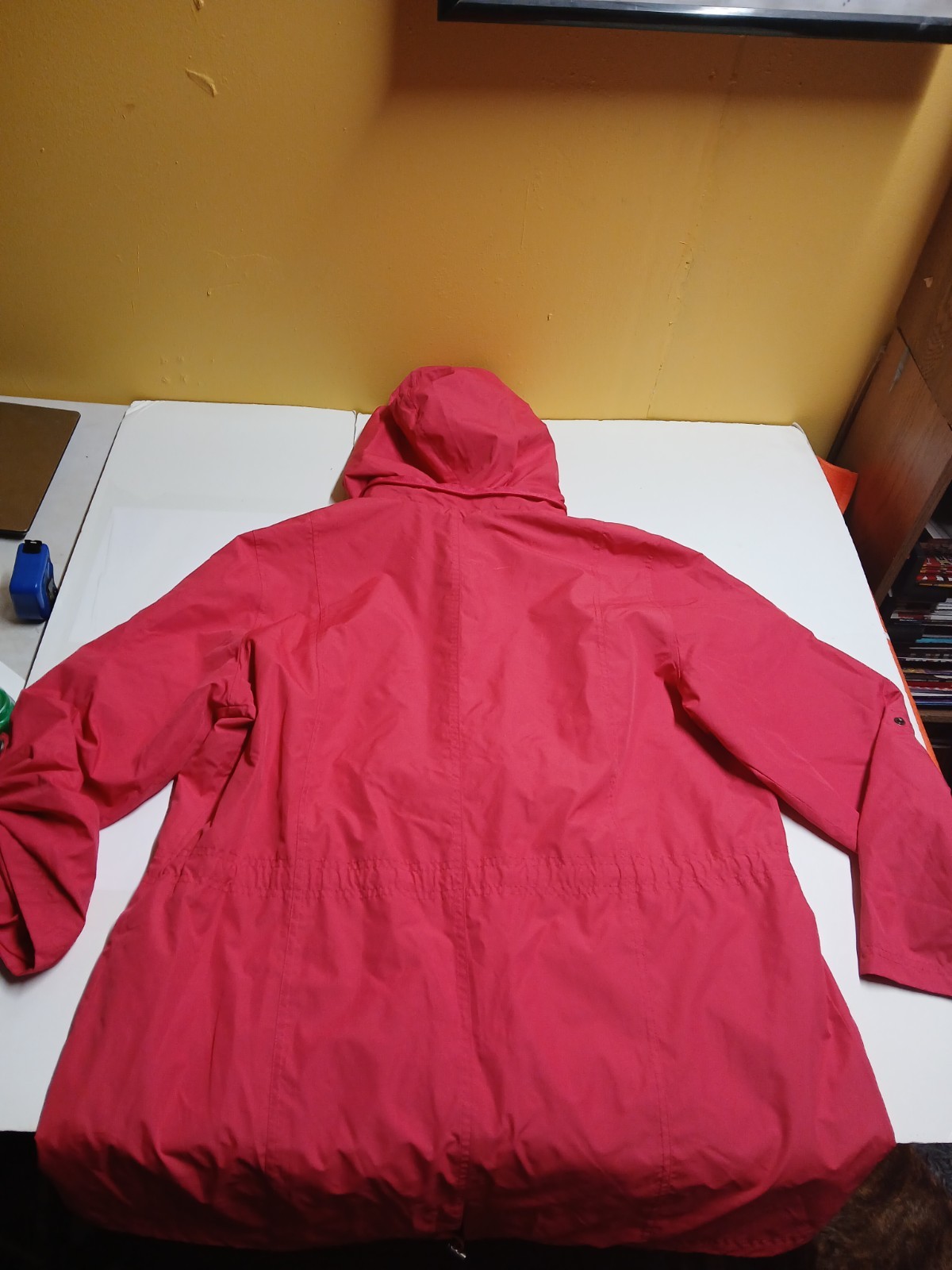 Style&co red zip snap button windbreaker jacket hooded xl women’s