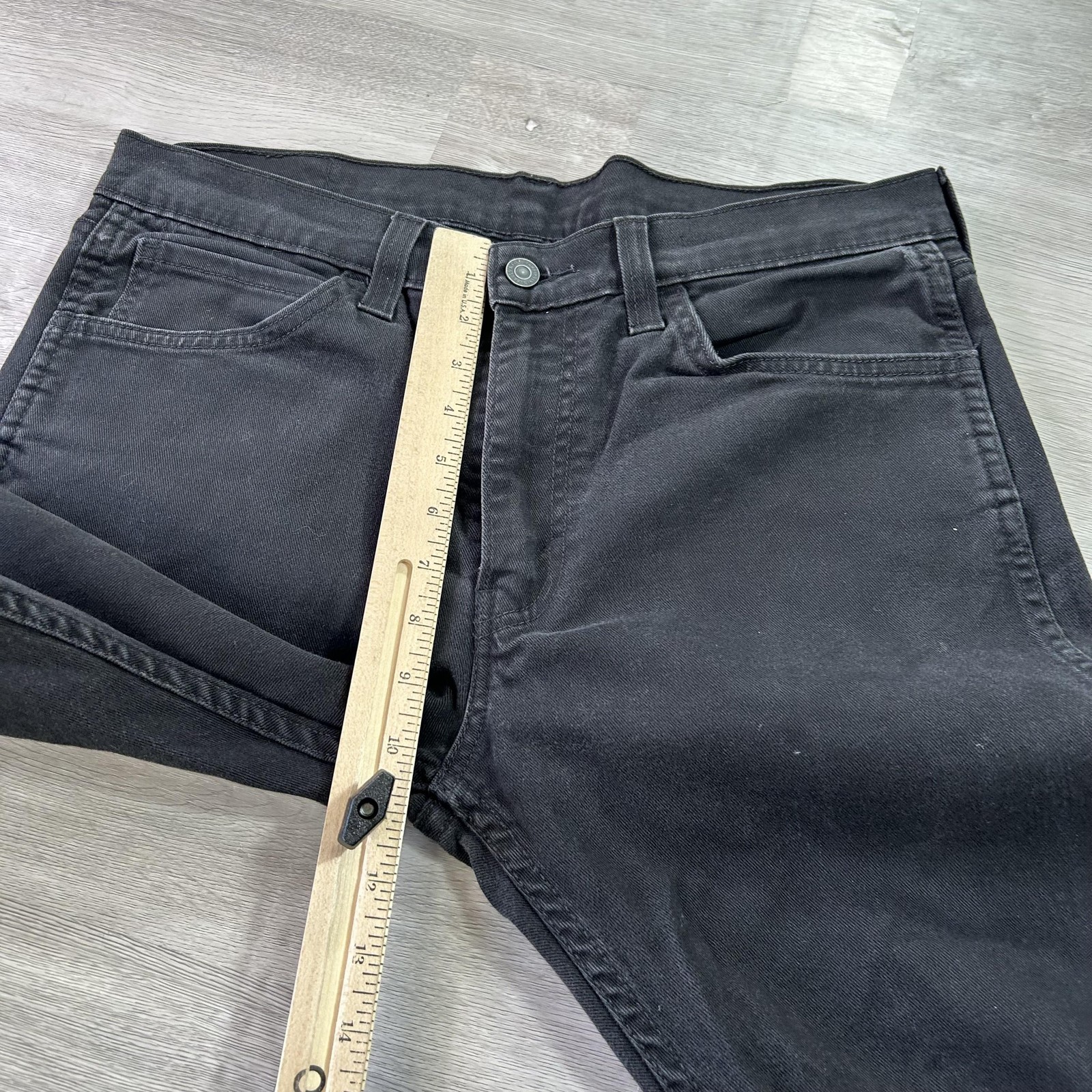 Levis 513 Jeans Mens 32×30 Black Slim Straight Stretch Denim Dark Wash Pants