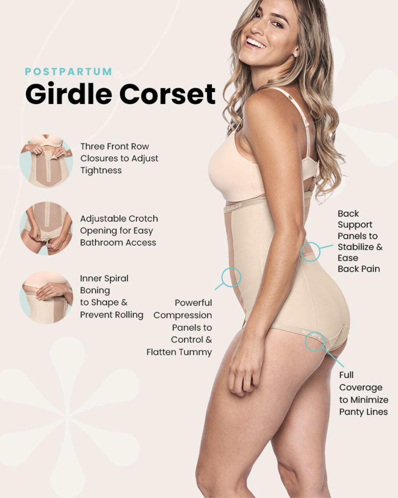 Bellefit Postpartum Girdle Corset C-Section Recovery Compression Shapewear