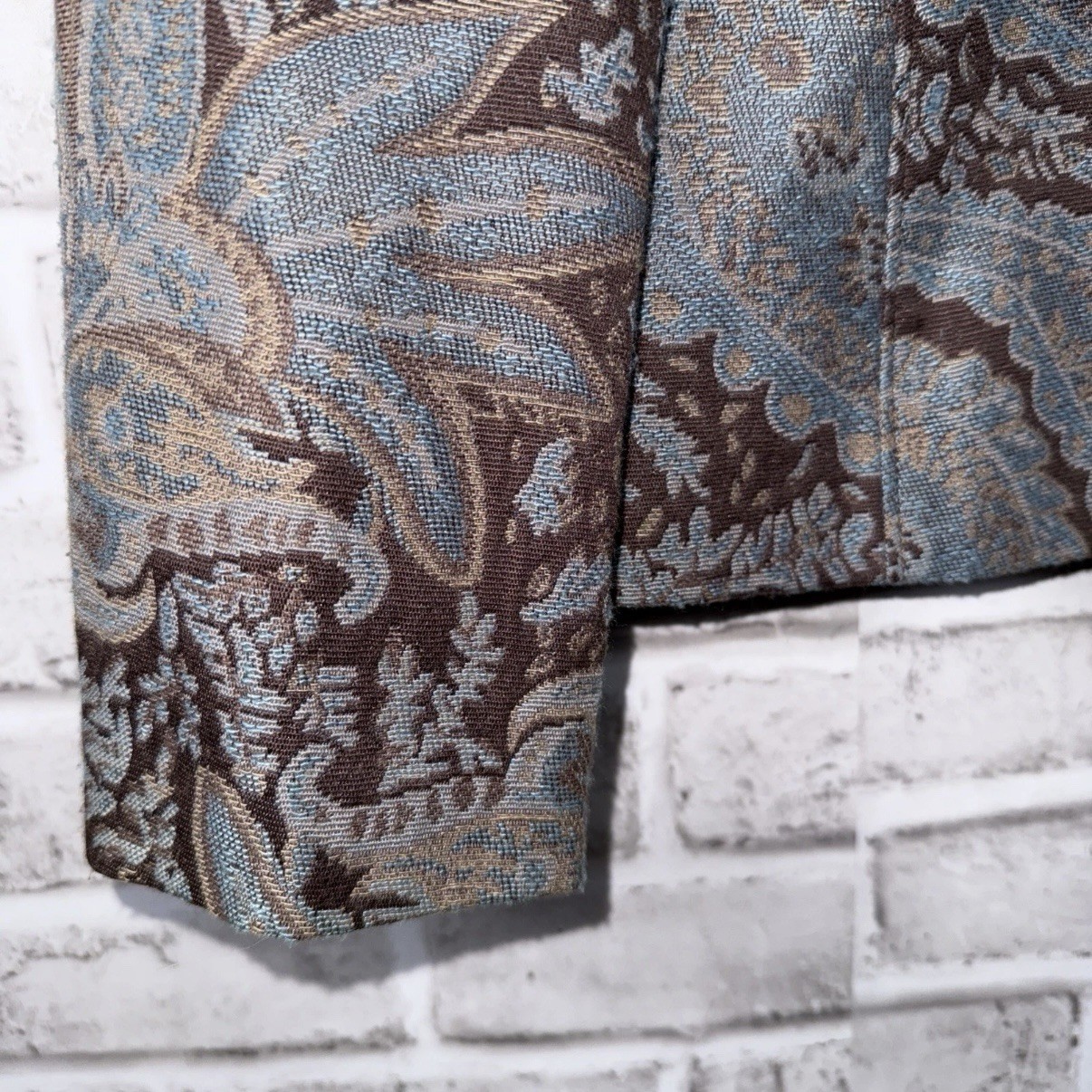 Rafaella Paisley Tapestry Blue Brown Blazer Women’s Size 6 Boho Office Lined