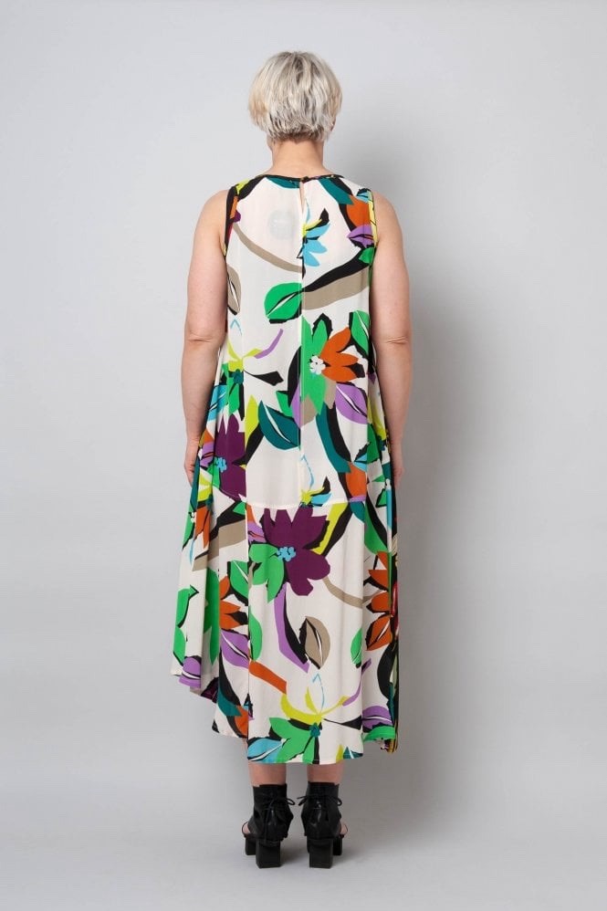 Alembika Womens Dress Size 2 US 8 Colorblock Lagenlook Artsy Boho Summer Chic
