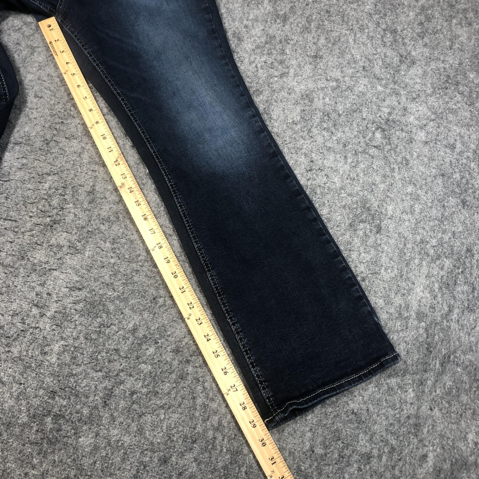 Silver Jeans Co Suki Slim Boot Jeans Womens 12 Dark Wash Mid Rise Stretch Denim