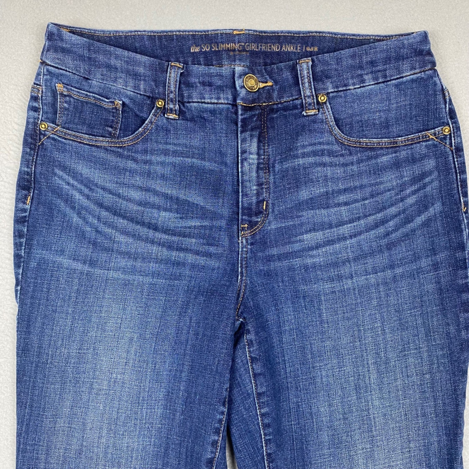 Chicos So Slimming Girlfriend Ankle Stretch Denim Jeans Womens 6R Chicos 0.5R