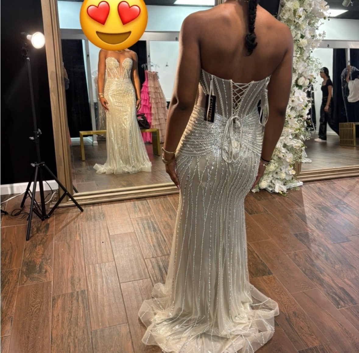 Ladivine By Cinderella Divine Corset Beaded Formal Dress