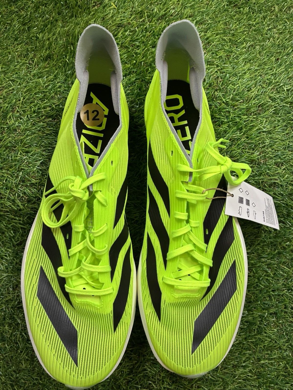 adidas Adizero Ambition Track Spikes Volt Black Men’s 12 New Tags Tool