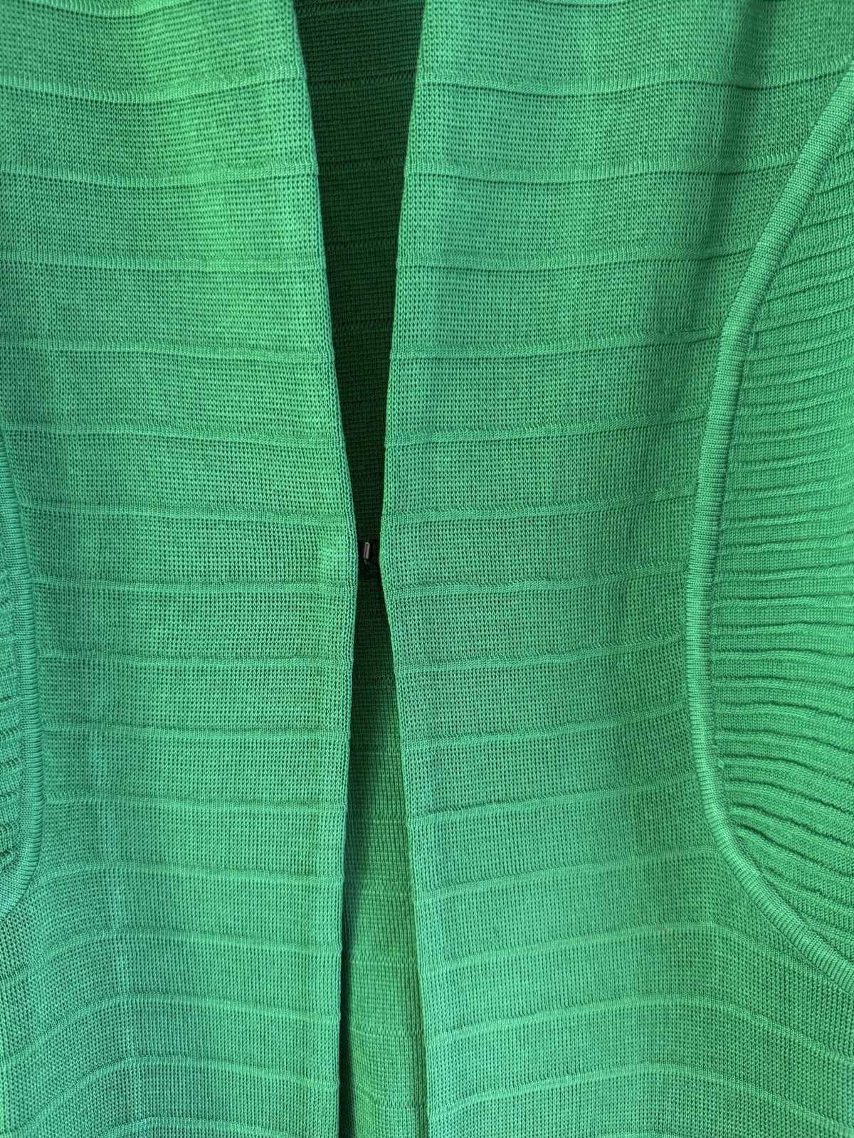 MING WANG Blazer Jacket Womens MEdium Acrylic Ribbed Knit Luxury Professional