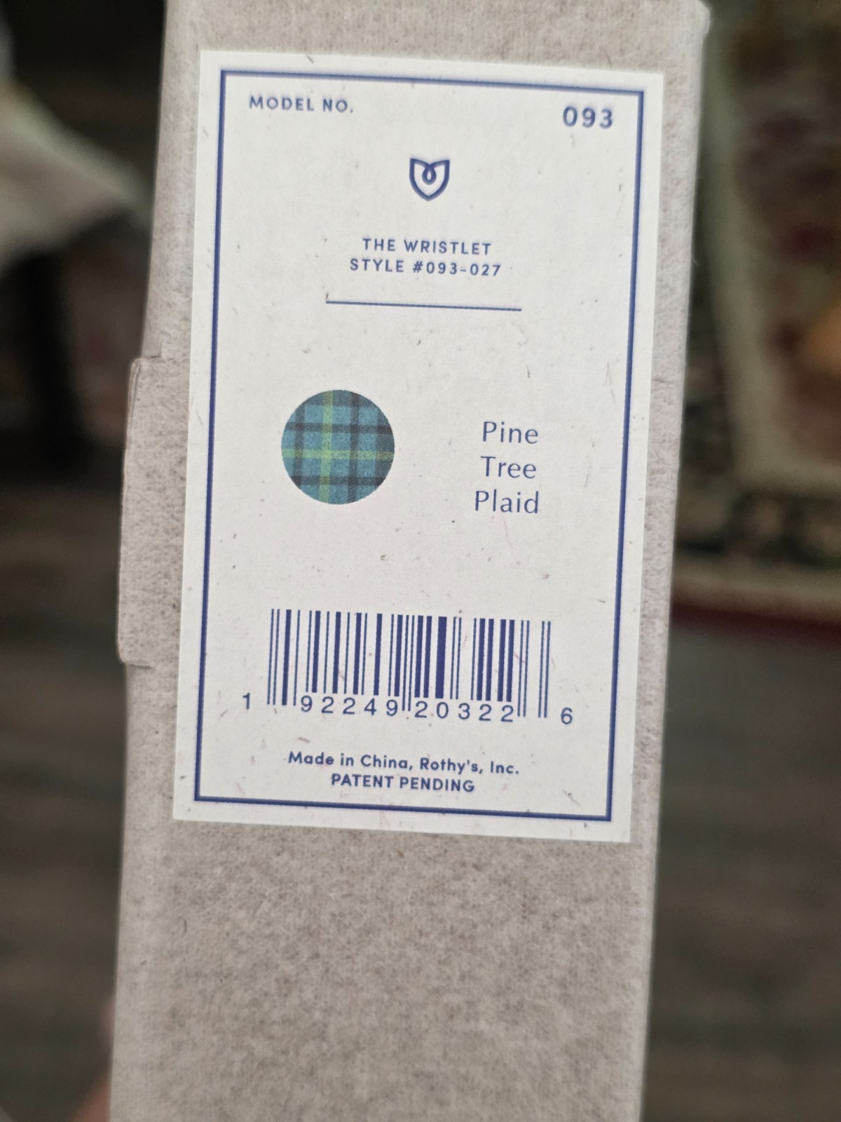 Rothy’s Pine Tree Plaid Wristlet-Sustainable Designer