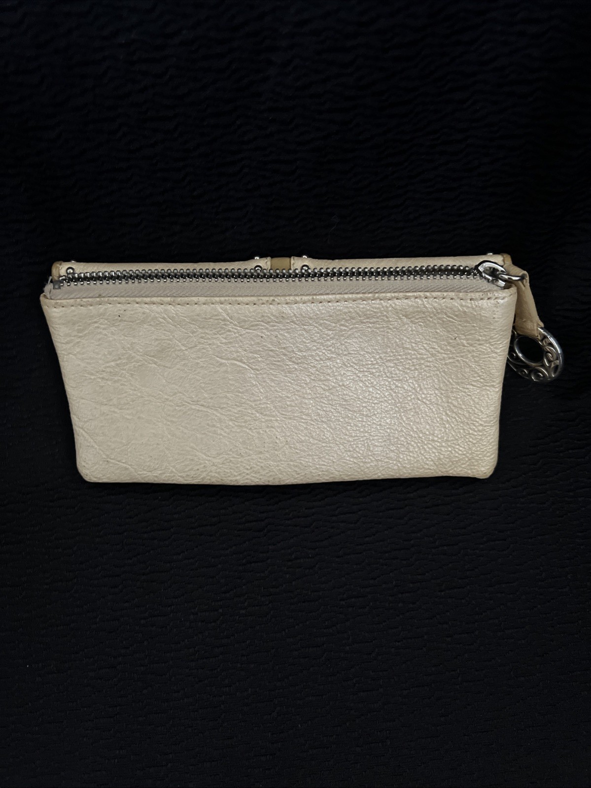 Brighton Tan Leather Wallet Silver Details Multi Pocket Organizer Western