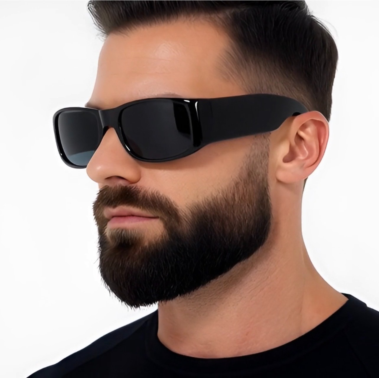 Men Super Dark Lens Privacy Migraine Headache Colo Gangster Hip Hop Sunglasses