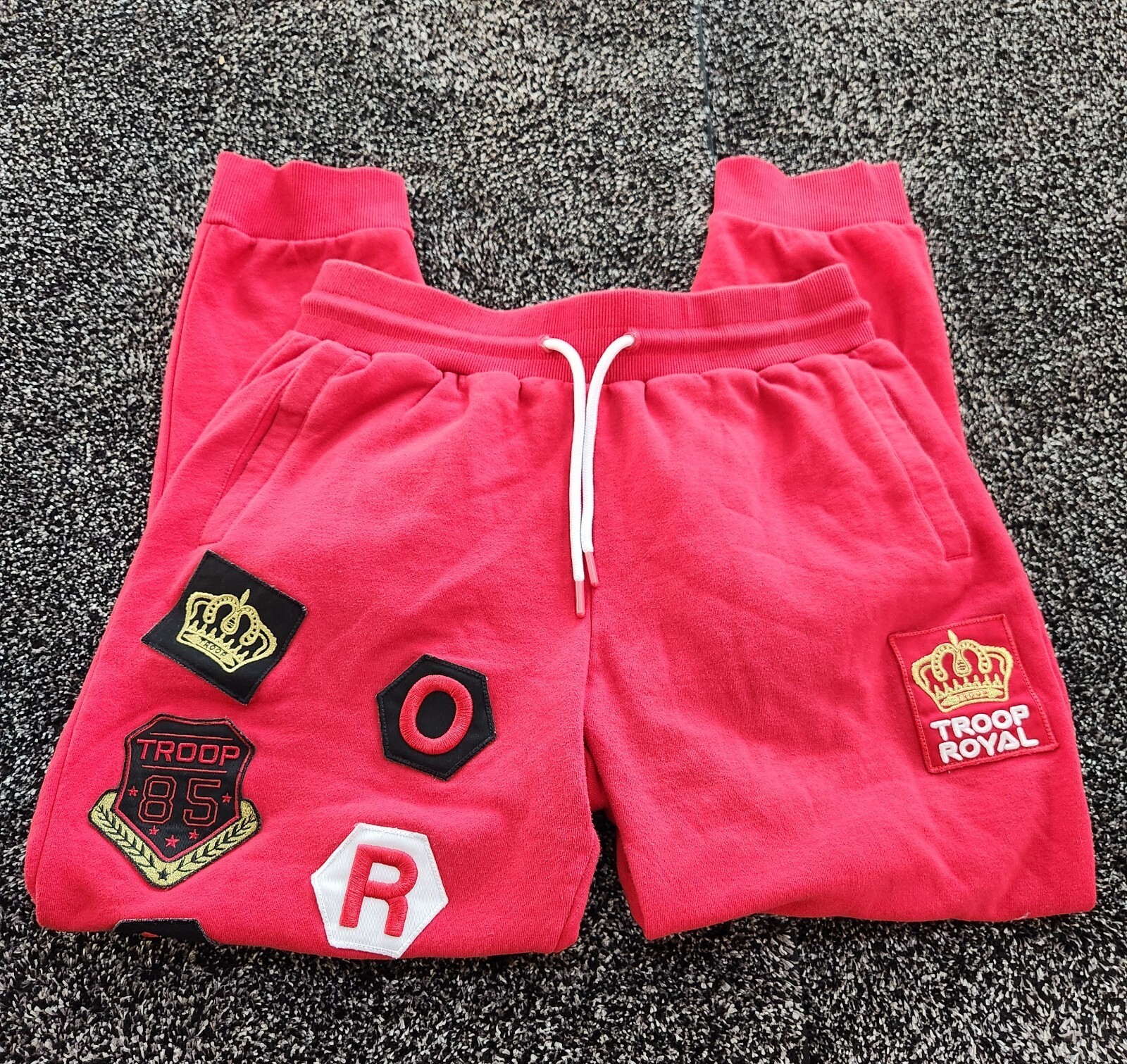 World of Troop Men Fleece Large Jogger Pants Troop Royal Patch Designs Premium