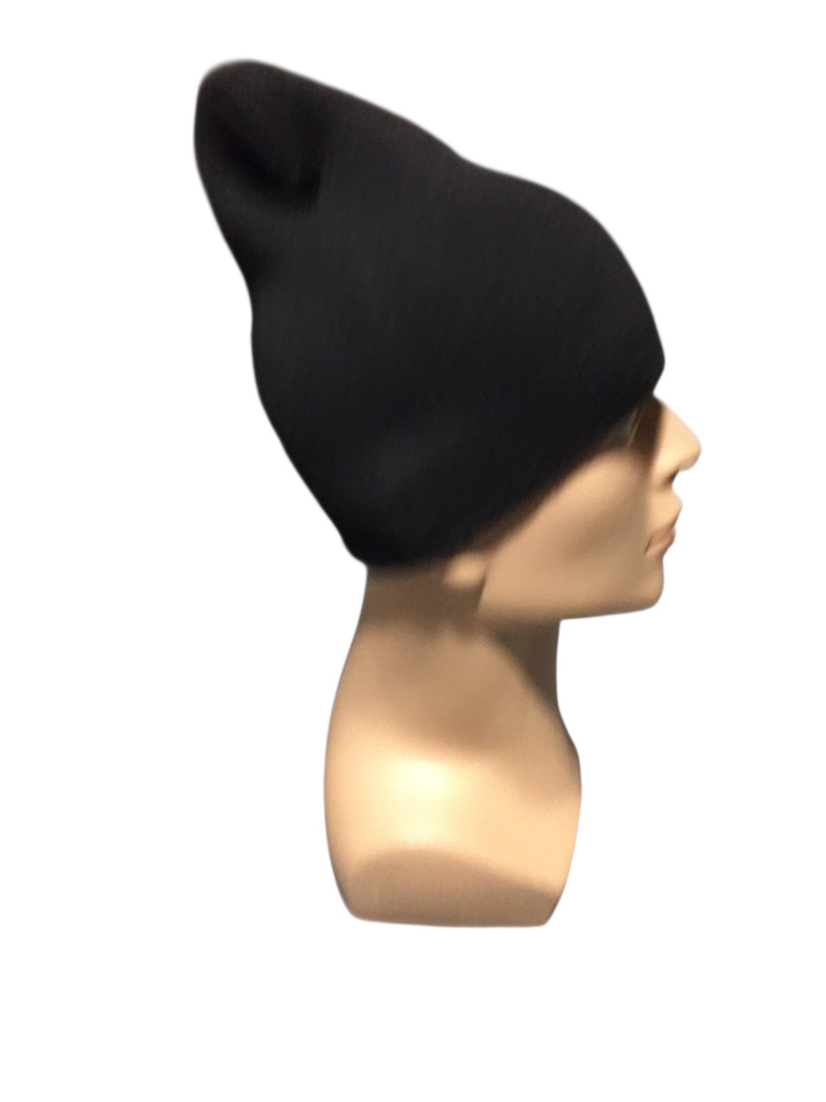 8.5in Beanie UltraSpun Heavy Weight Polyester Knit Hat Skull Cap Black USA MADE