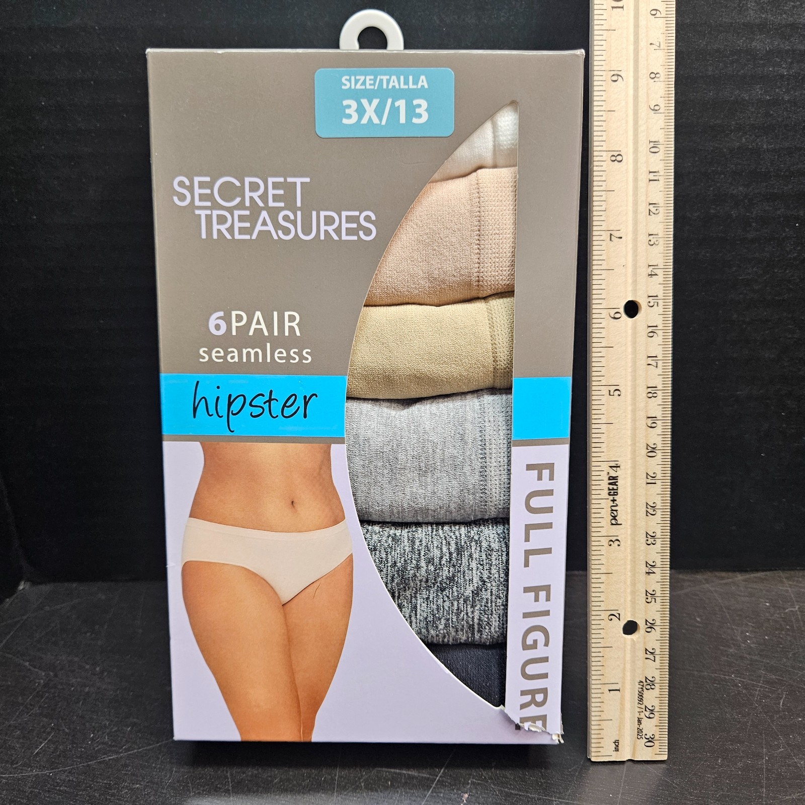 Secret Treasures HIPSTER Seamless PANTIES 6 Pair 3X 13 Multi Color Underwear