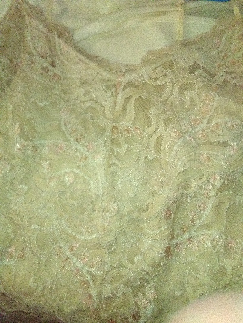 NWOT BOSTON PROPER Size Large TAUPE Lace Halter/W Spaghetti Straps Made in USA