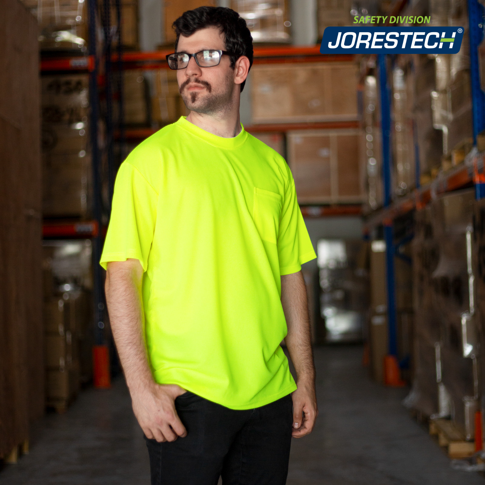 Hi Vis Safety T Shirts Fast Drying Work Sports Short Sleeve JORESTECH