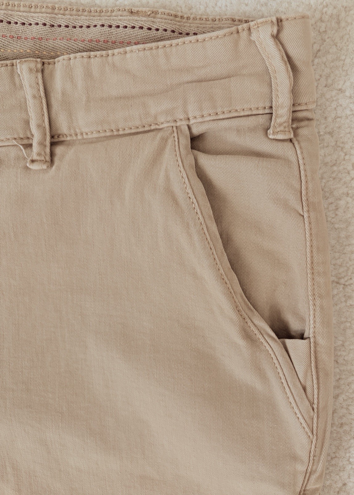Marine Layer Men’s Beige Chino Pants 32W Slim Straight Stretch Flat Front