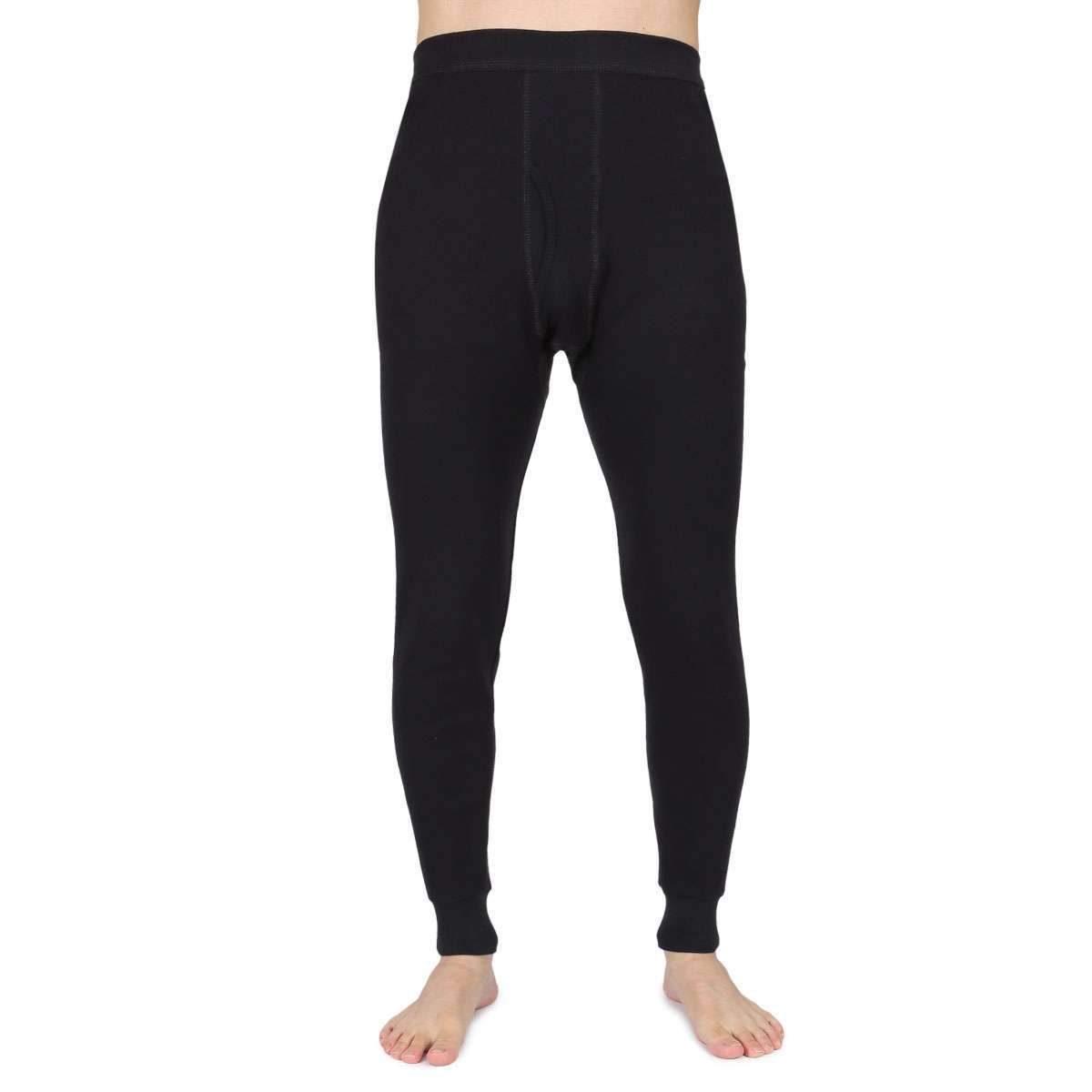 Men Winter Fleece Pants 100% Cotton Warm Thermal Long Johns Bottom Underwear