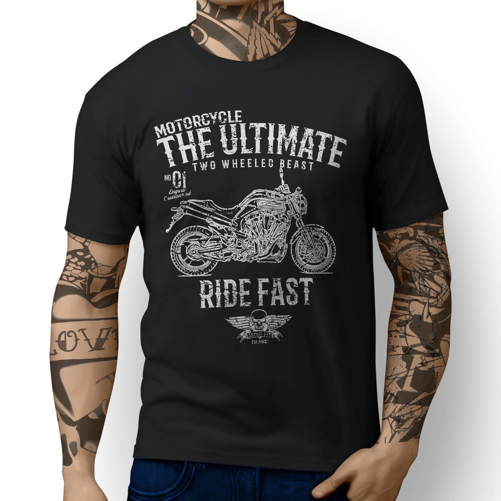 JL* Ultimate Illustration For A Yamaha MT-01 Motorbike Fan T-shirt