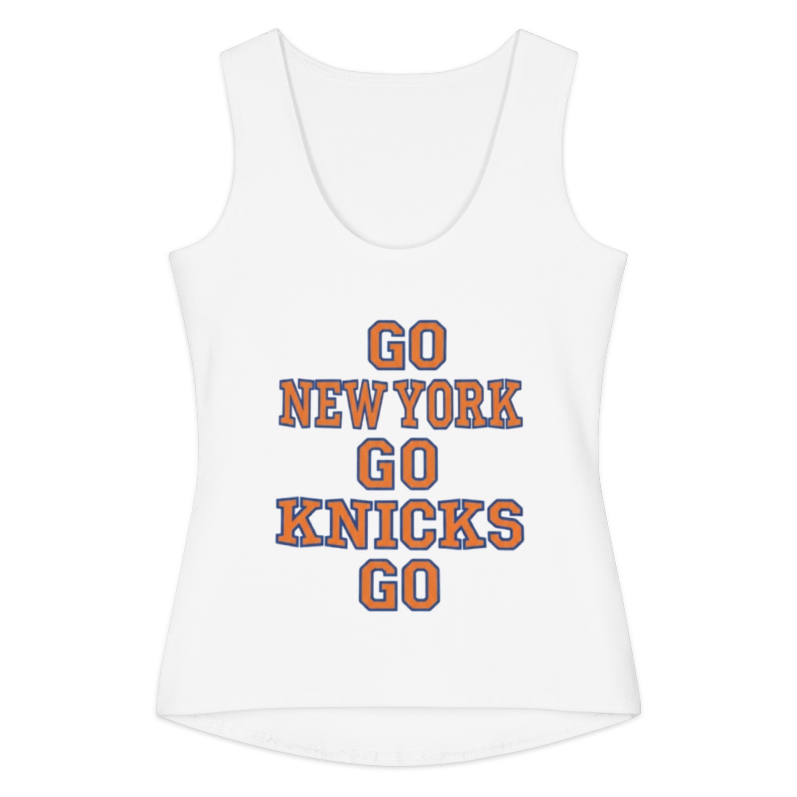 “GO NEW YORK GO NEW YORK GO” New York Knicks Inspired unisex cotton tank top