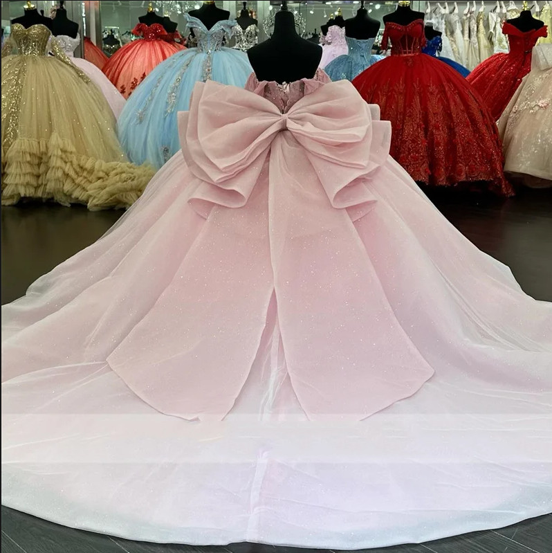 Big Bow for Quinceanera Dresses Sweet 15 16 Dress Custom Color Birthday Party