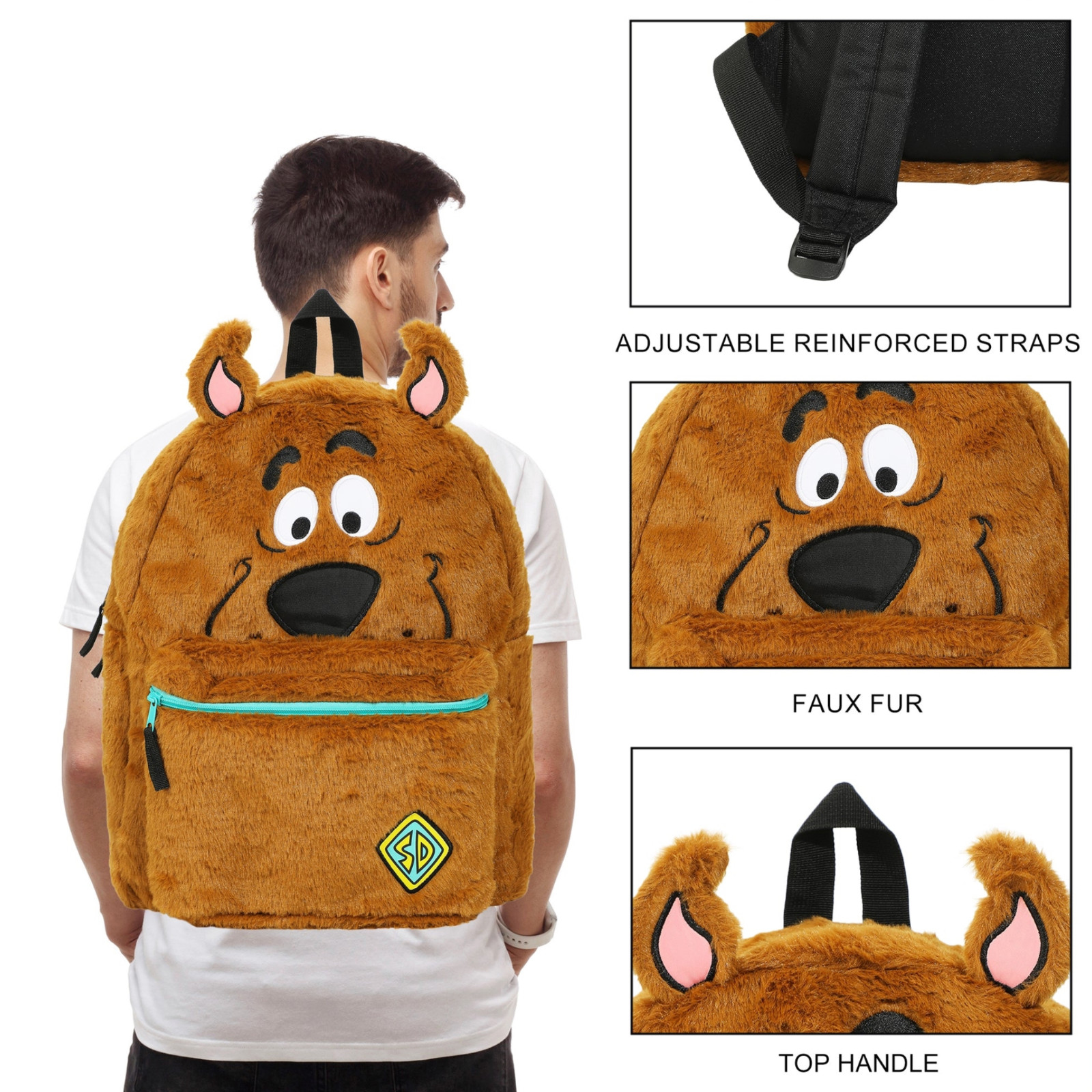 Scooby Doo Plush Scooby and Gang Reversible Laptop Backpack and Van Lunch Box